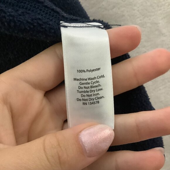 Vineyard Vines Harbor Fleece Zip Up Vest Navy Blue Boy Large Whale Logo Preppy - Picture 6 of 8